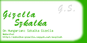 gizella szkalka business card